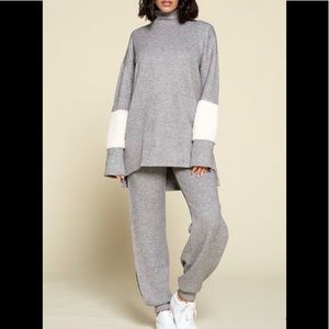 Grey Sweat/ Split Leg Jogger Set